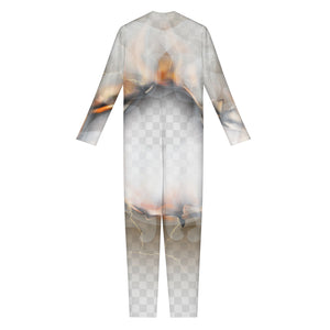 Burning Hole Print Jumpsuit