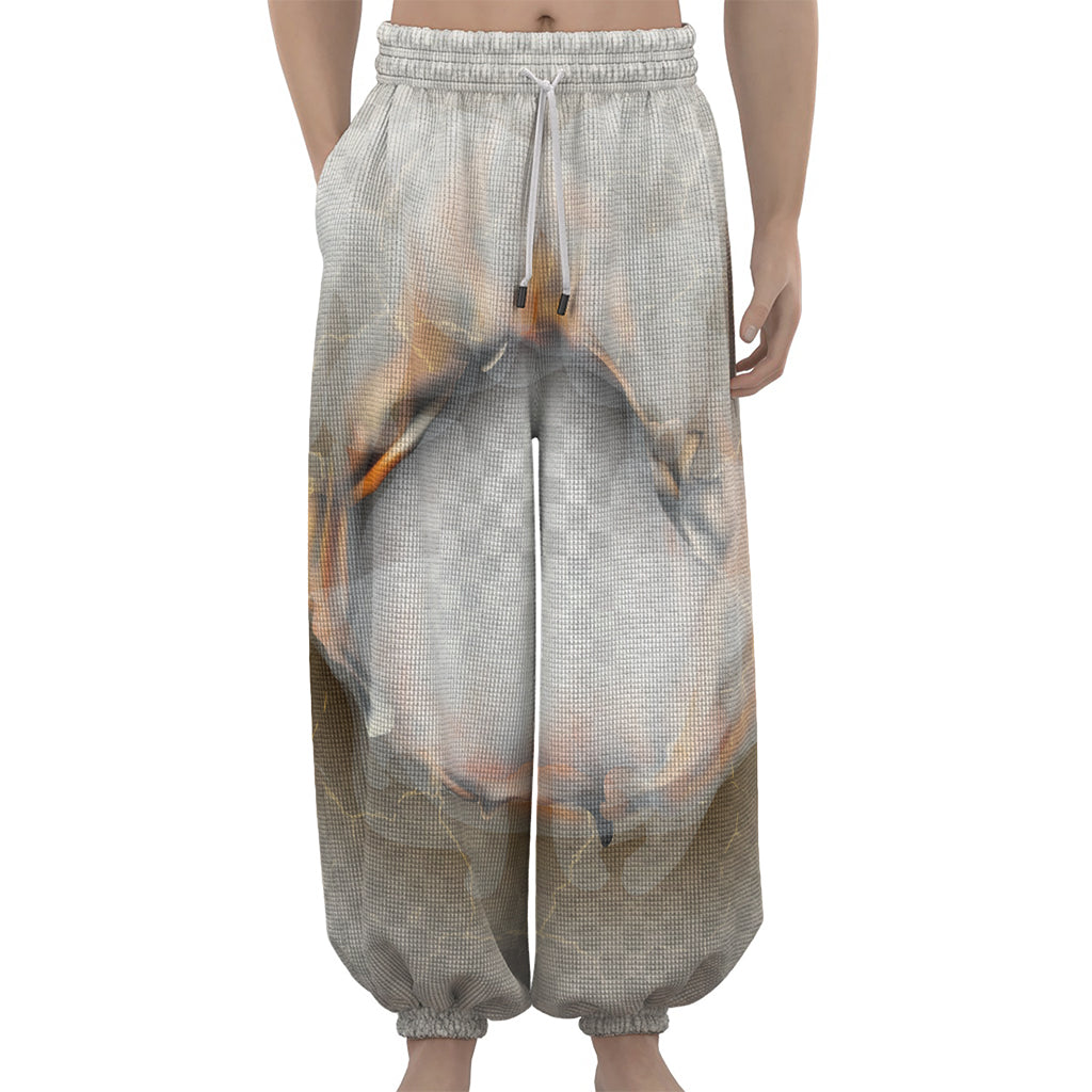 Burning Hole Print Lantern Pants