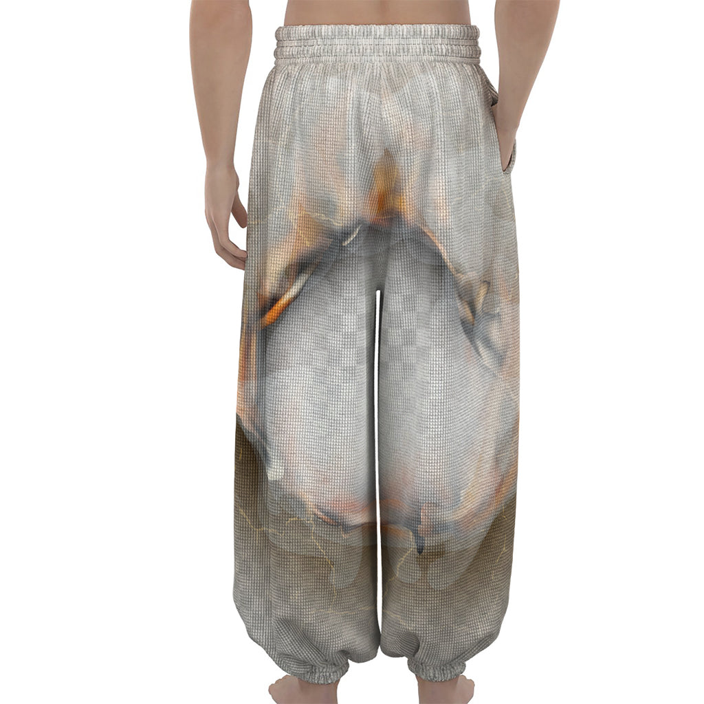 Burning Hole Print Lantern Pants