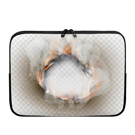 Burning Hole Print Laptop Sleeve
