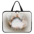 Burning Hole Print Laptop Sleeve With Handle