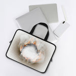 Burning Hole Print Laptop Sleeve With Handle