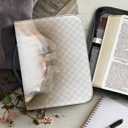 Burning Hole Print Leather Bible Cover