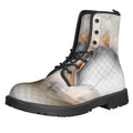 Burning Hole Print Lace-Up Boots