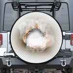 Burning Hole Print Leather Spare Tire Cover