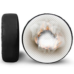 Burning Hole Print Leather Spare Tire Cover