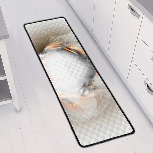 Burning Hole Print Long Kitchen Mat