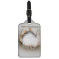 Burning Hole Print Luggage Tag