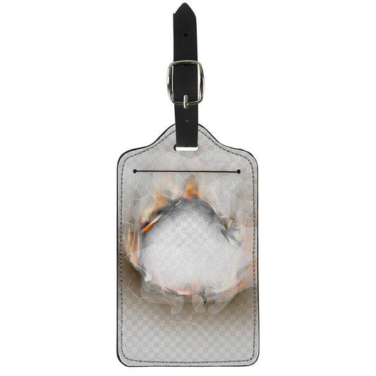 Burning Hole Print Luggage Tag