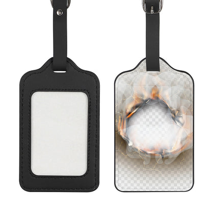 Burning Hole Print Luggage Tag