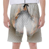 Burning Hole Print Men's Beach Shorts