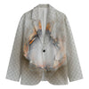 Burning Hole Print Men's Blazer