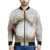 Burning Hole Print Men's Bomber Jacket