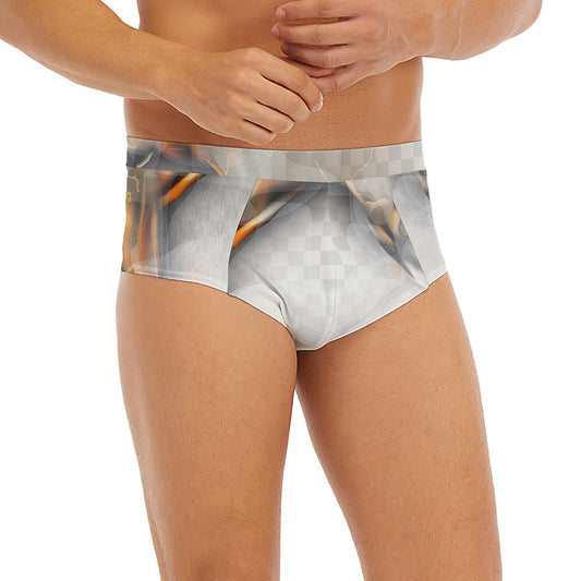 Burning Hole Print Men's Briefs