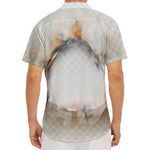 Burning Hole Print Men's Deep V-Neck Shirt