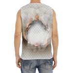 Burning Hole Print Men's Fitness Tank Top