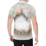 Burning Hole Print Men's Shirt