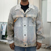 Burning Hole Print Men's Shirt Jacket