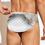 Burning Hole Print Men's Swim Briefs