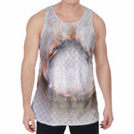 Burning Hole Print Men's Velvet Tank Top