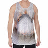 Burning Hole Print Men's Velvet Tank Top