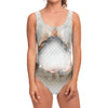 Burning Hole Print One Piece Swimsuit