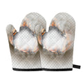 Burning Hole Print Oven Mitts