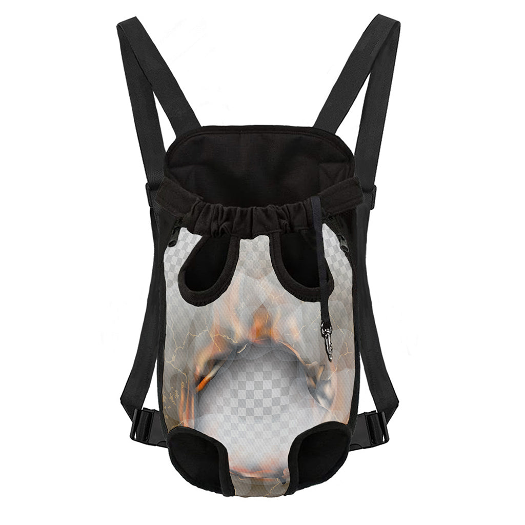 Burning Hole Print Pet Carrier Backpack