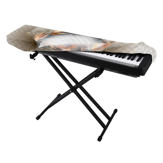 Burning Hole Print Piano Keyboard Cover