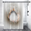 Burning Hole Print Premium Shower Curtain