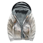 Burning Hole Print Sherpa Lined Zip Up Hoodie