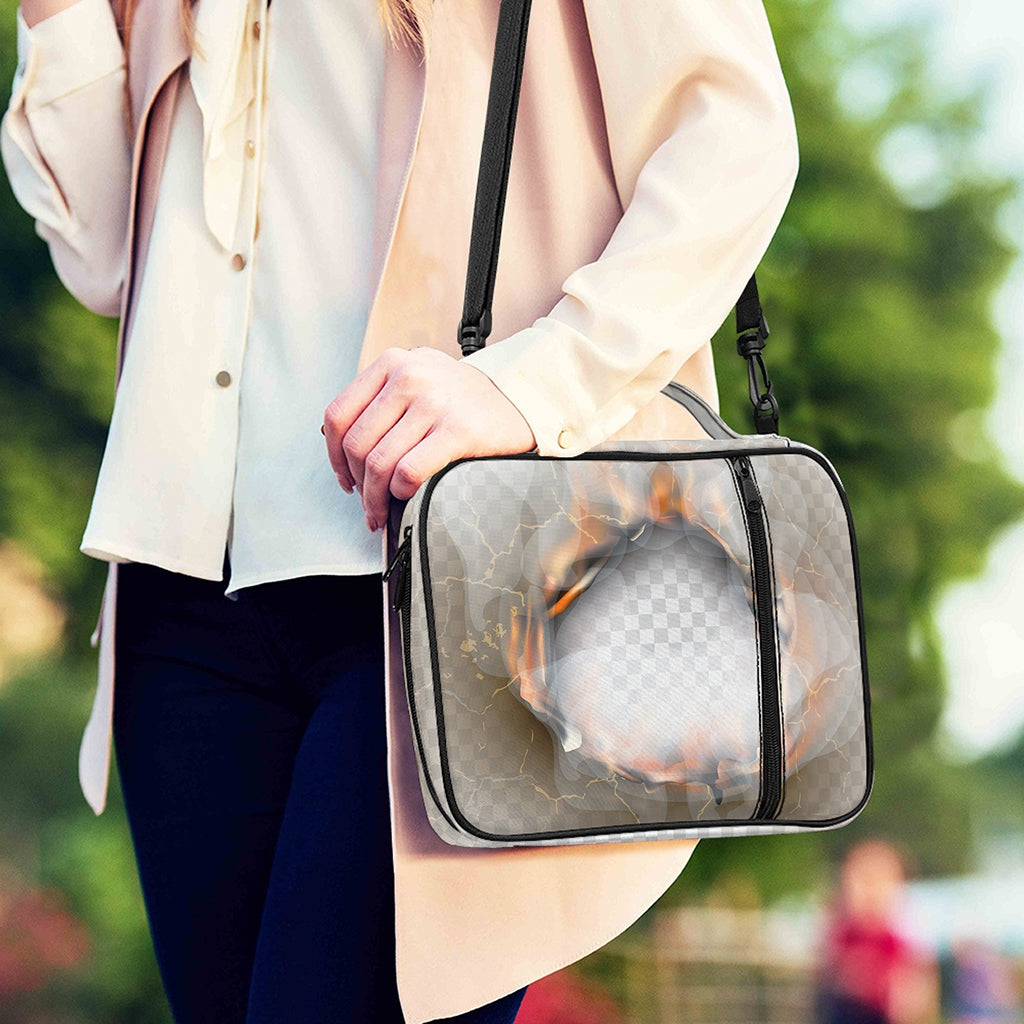 Burning Hole Print Shoulder Strap Bible Bag