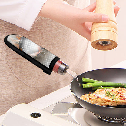Burning Hole Print Skillet Handle Cover