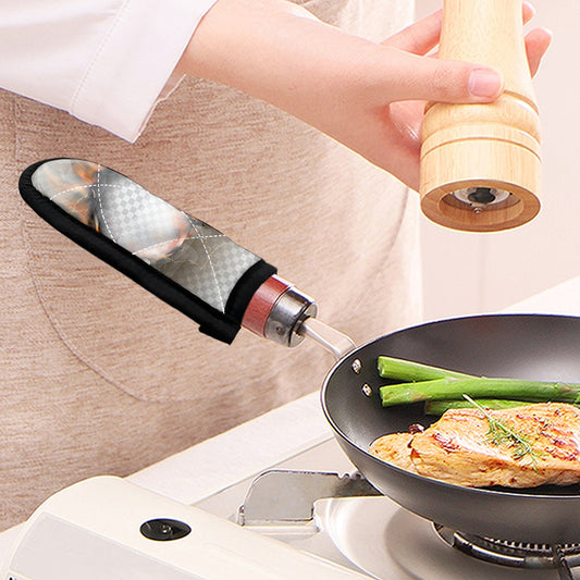 Burning Hole Print Skillet Handle Cover