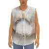 Burning Hole Print Sleeveless Baseball Jersey