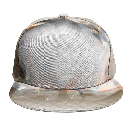 Burning Hole Print Snapback Cap