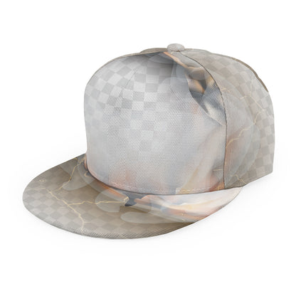 Burning Hole Print Snapback Cap