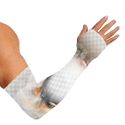 Burning Hole Print Sun Protection Arm Sleeves
