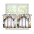 Burning Hole Print Tier Curtains