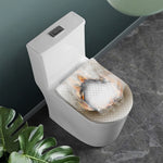 Burning Hole Print Toilet Lid Cover