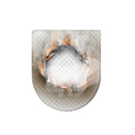 Burning Hole Print Toilet Lid Cover