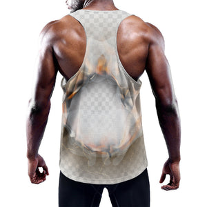 Burning Hole Print Training Tank Top