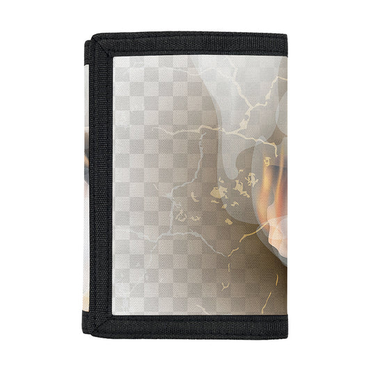 Burning Hole Print Trifold Wallet