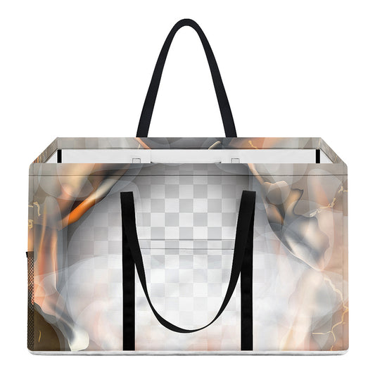 Burning Hole Print Utility Tote Bag