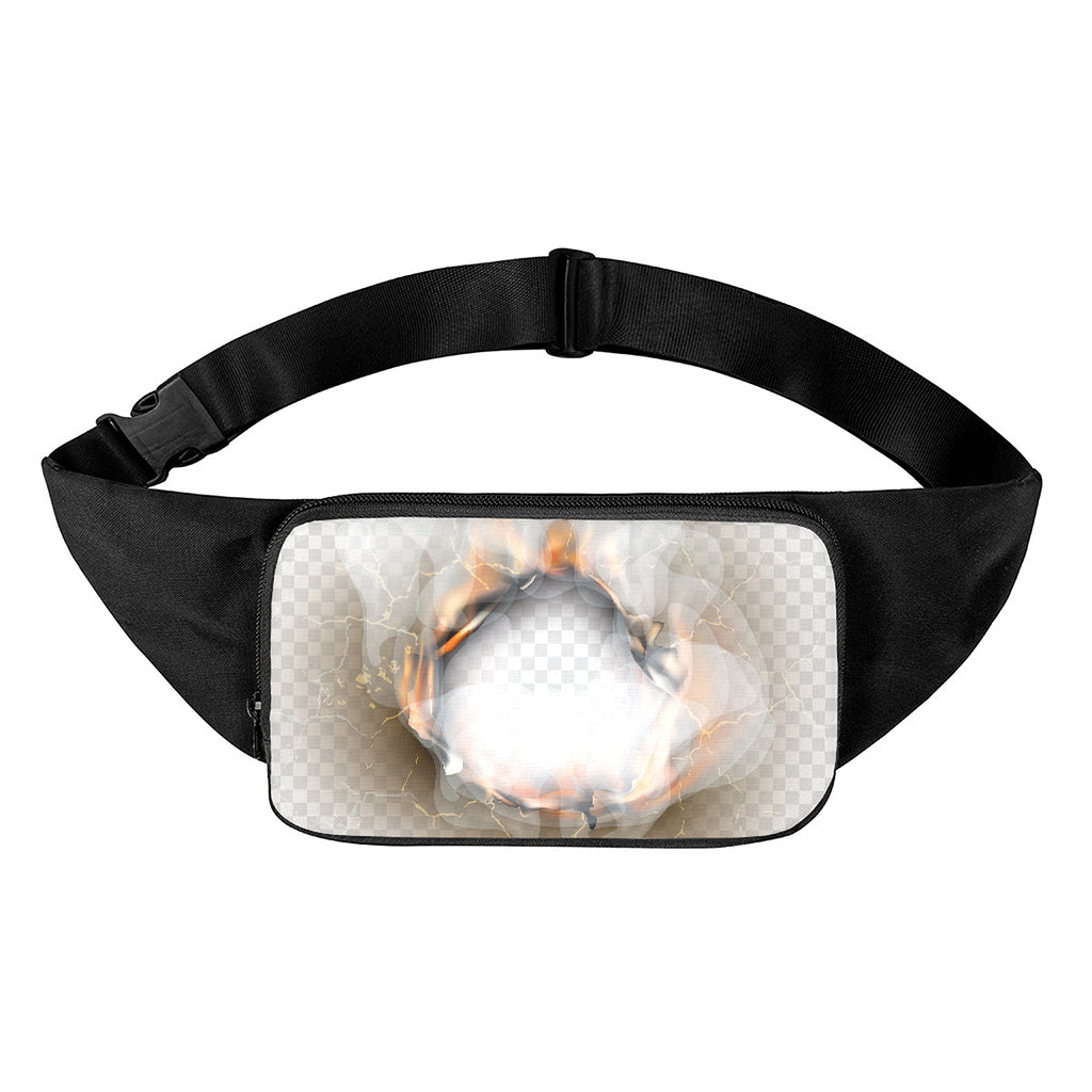 Burning Hole Print Waist Bag