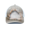 Burning Hole Print White Mesh Trucker Cap