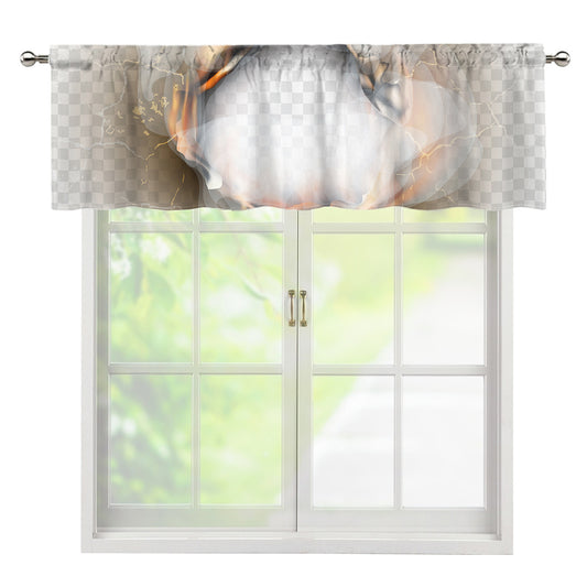 Burning Hole Print Window Valance