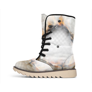 Burning Hole Print Winter Boots