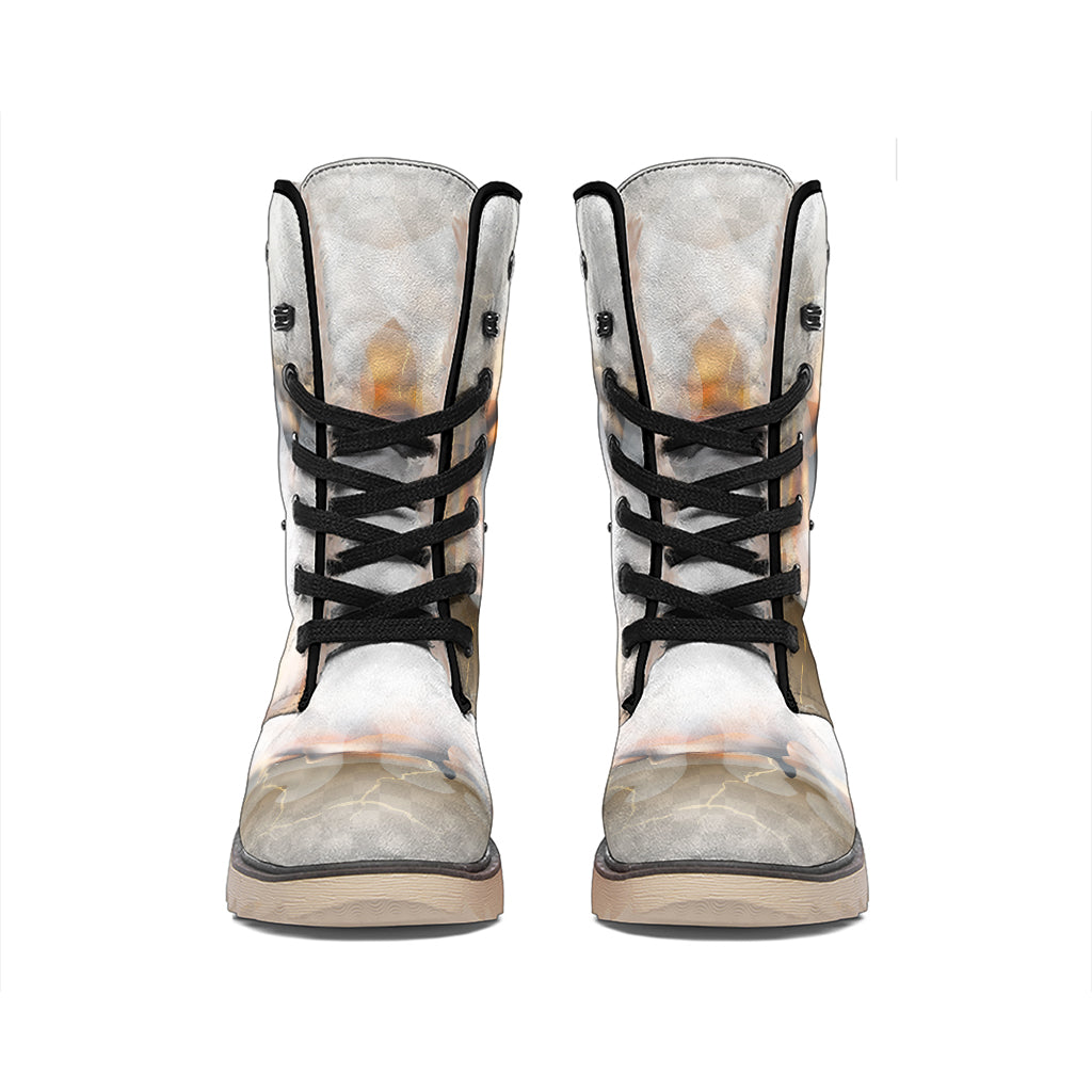 Burning Hole Print Winter Boots