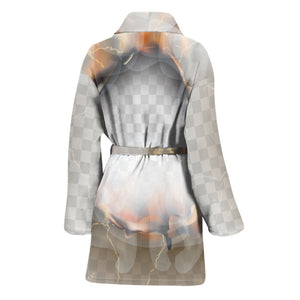 Burning Hole Print Women's Bathrobe